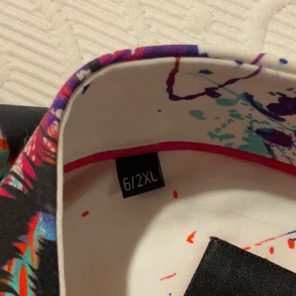 Men's Multicolor Graphic Shirt. NWT. 2XL. Italian Digital Fabric. - Picture 8 of 12